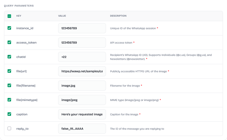 API Sandbox: Interface for setting global Instance ID and Access Token to populate testers automatically.